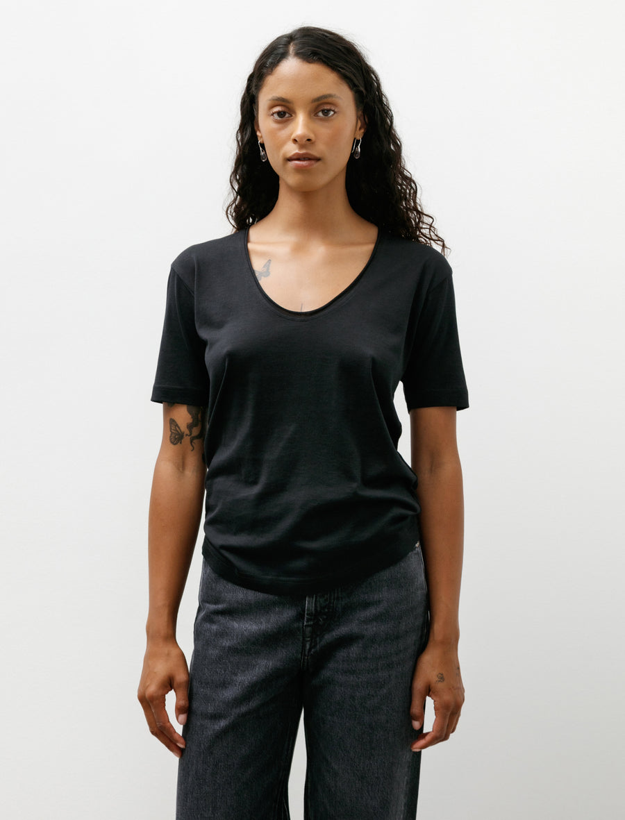 Cotton Silk Tee Black - Image 1