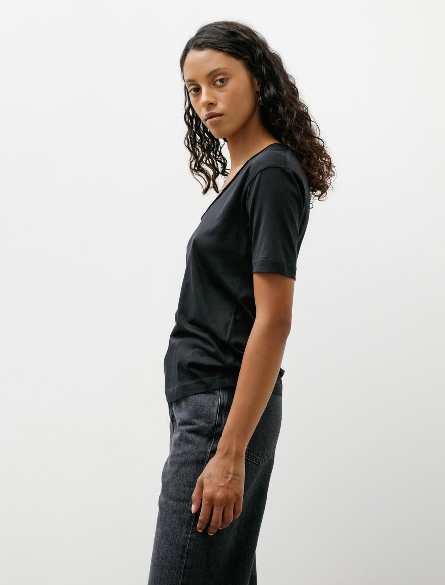 Cotton Silk Tee Black - Image 4