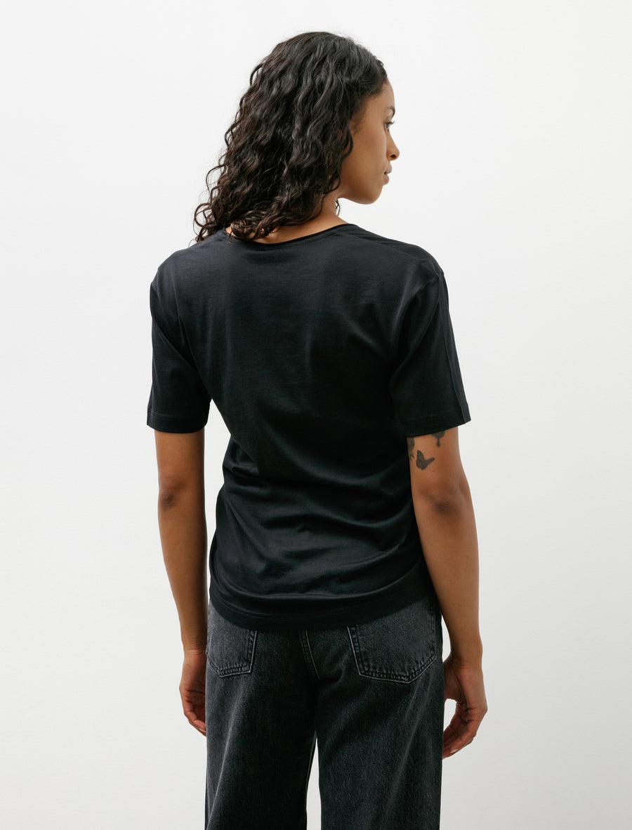 Cotton Silk Tee Black - Image 2