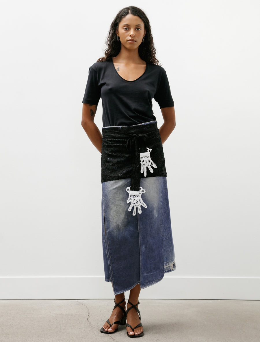 Mini Lace Hands Apron Black - Image 1