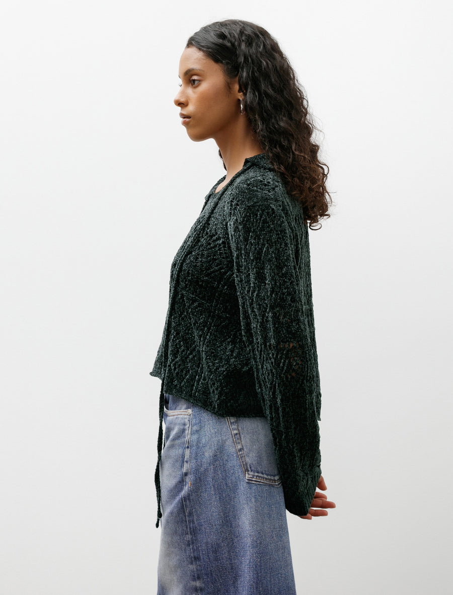 Chenille Pullover with Strings Green - Image 3