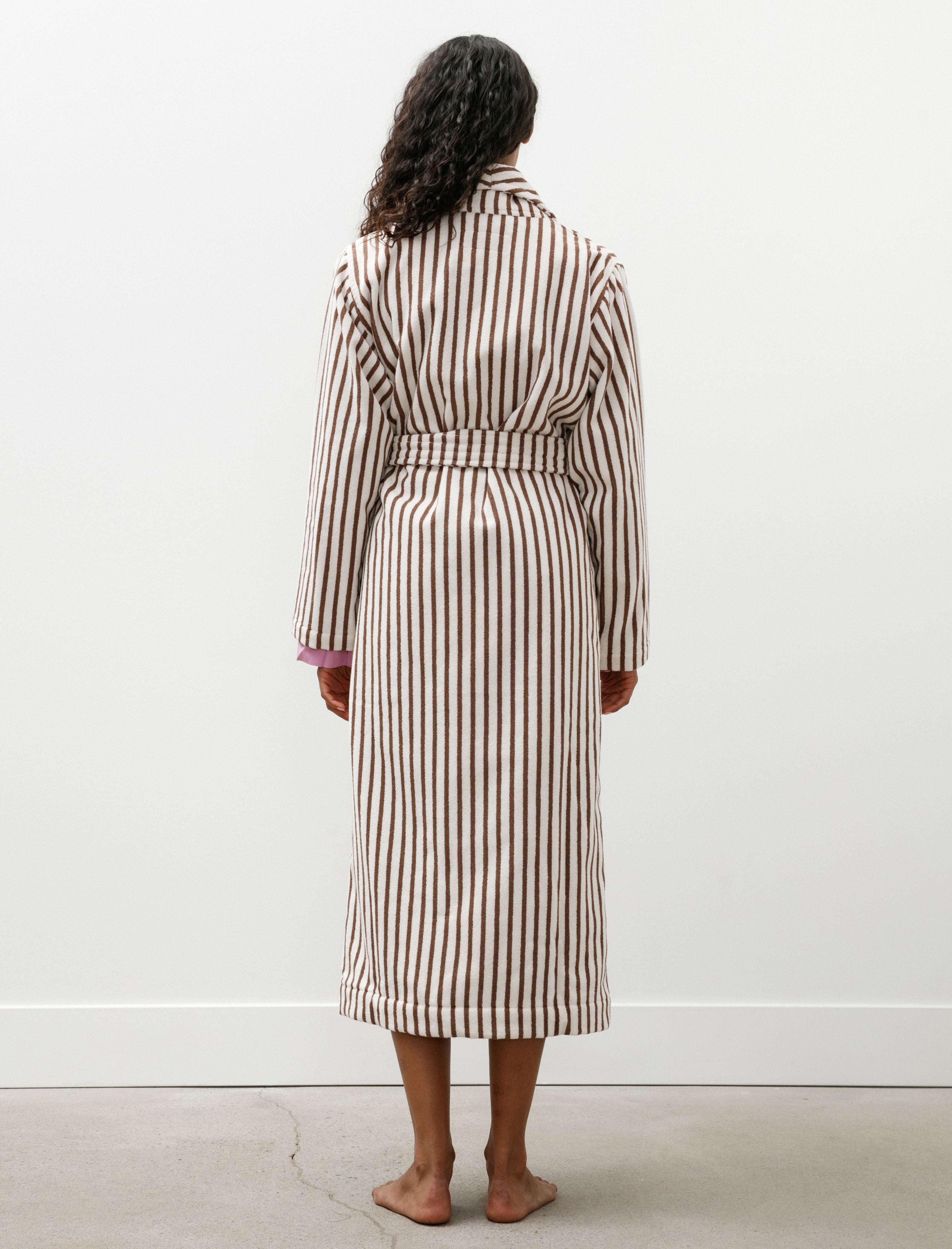 Tekla Classic Bathrobe Kodiak Stripes