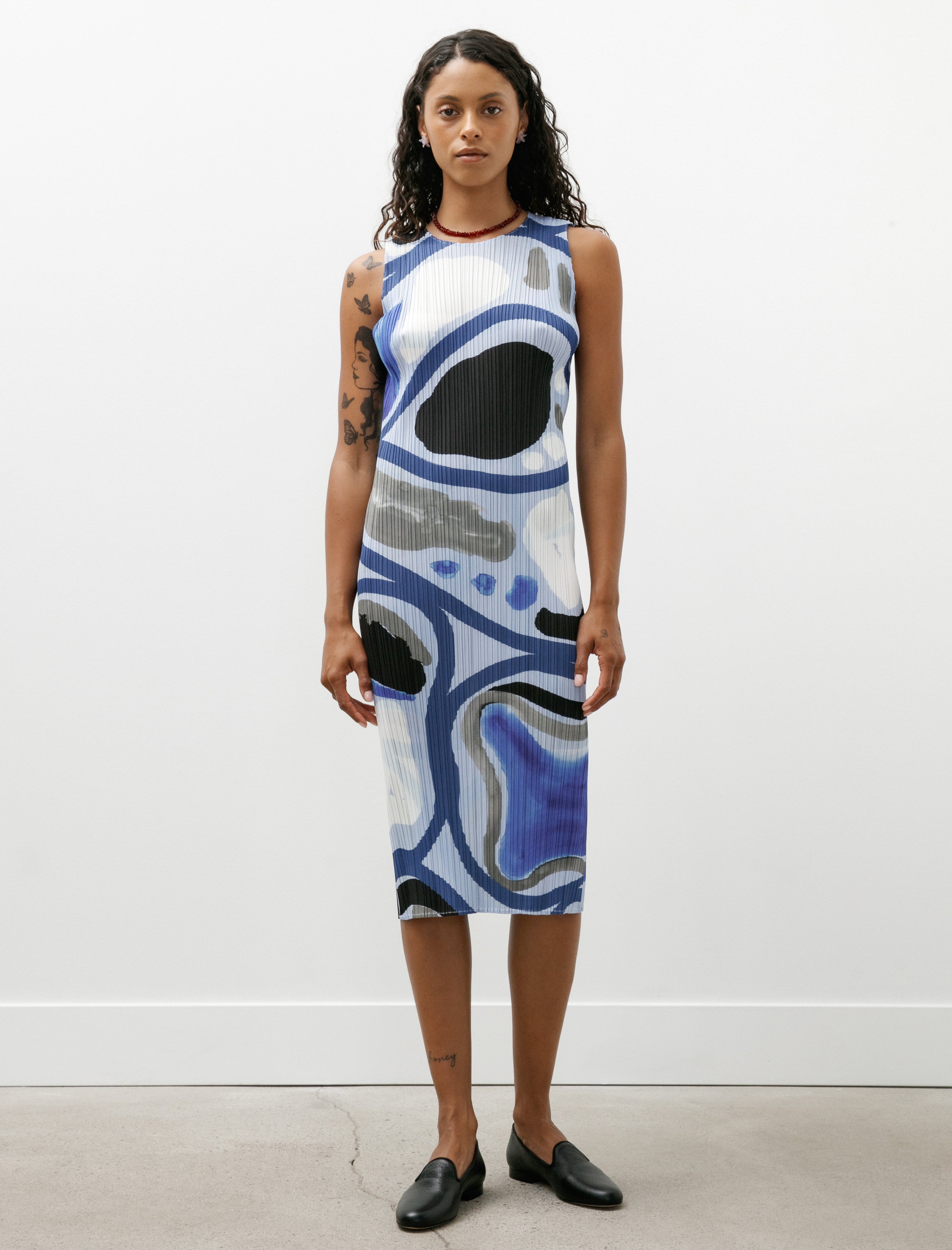 Pleats Please by Issey Miyake Roll Printed Dress