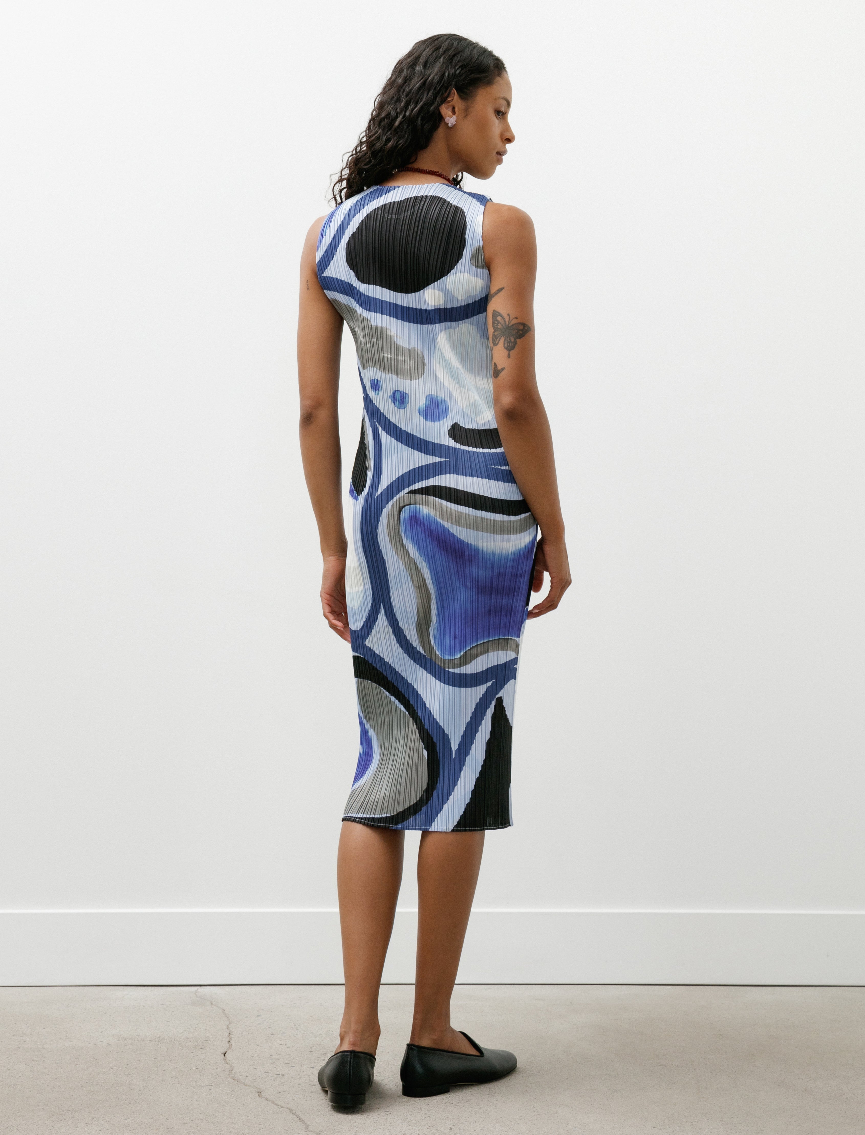 Pleats Please by Issey Miyake Roll Printed Dress