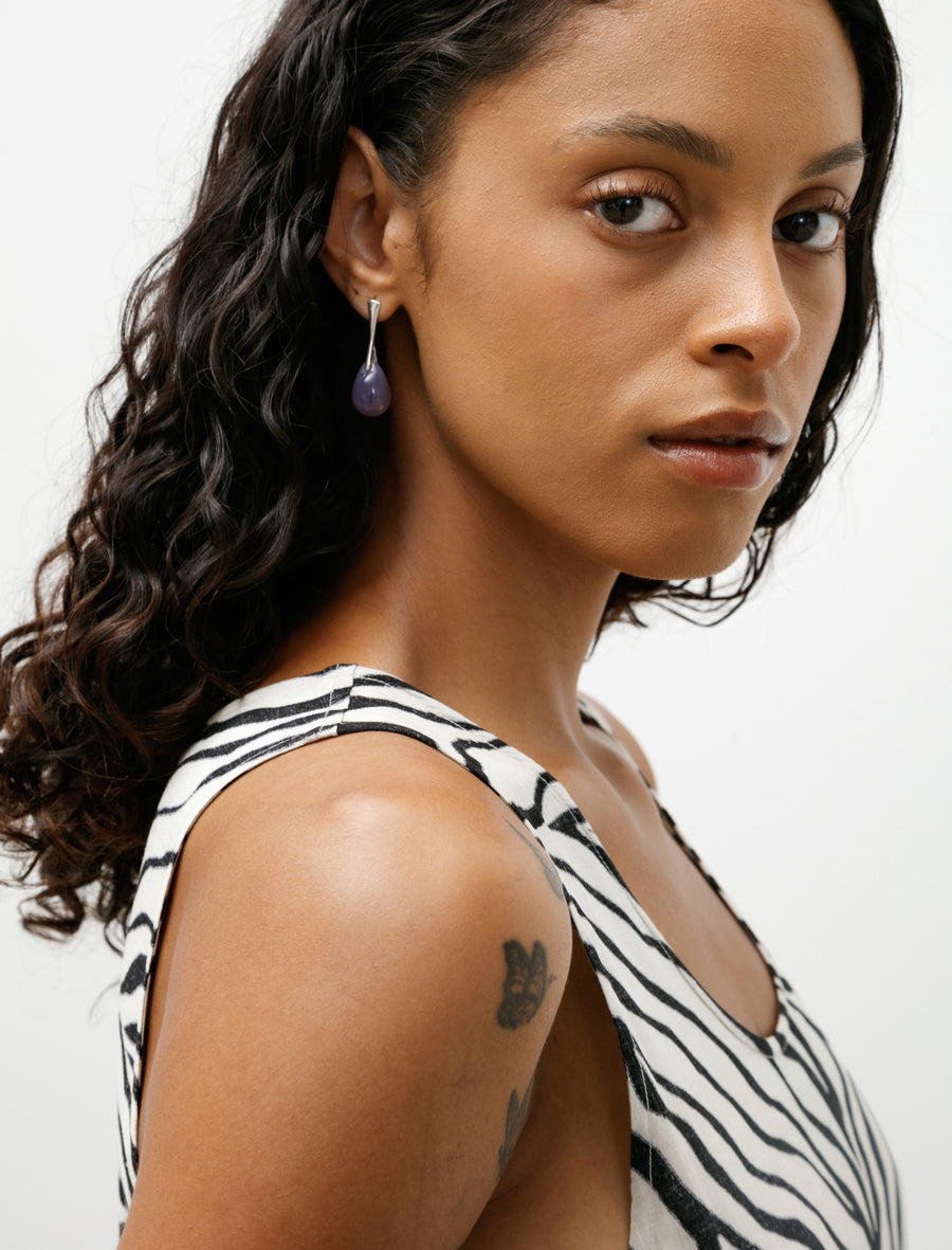 Gota Nail Earrings Opaline Lilac - Image 3