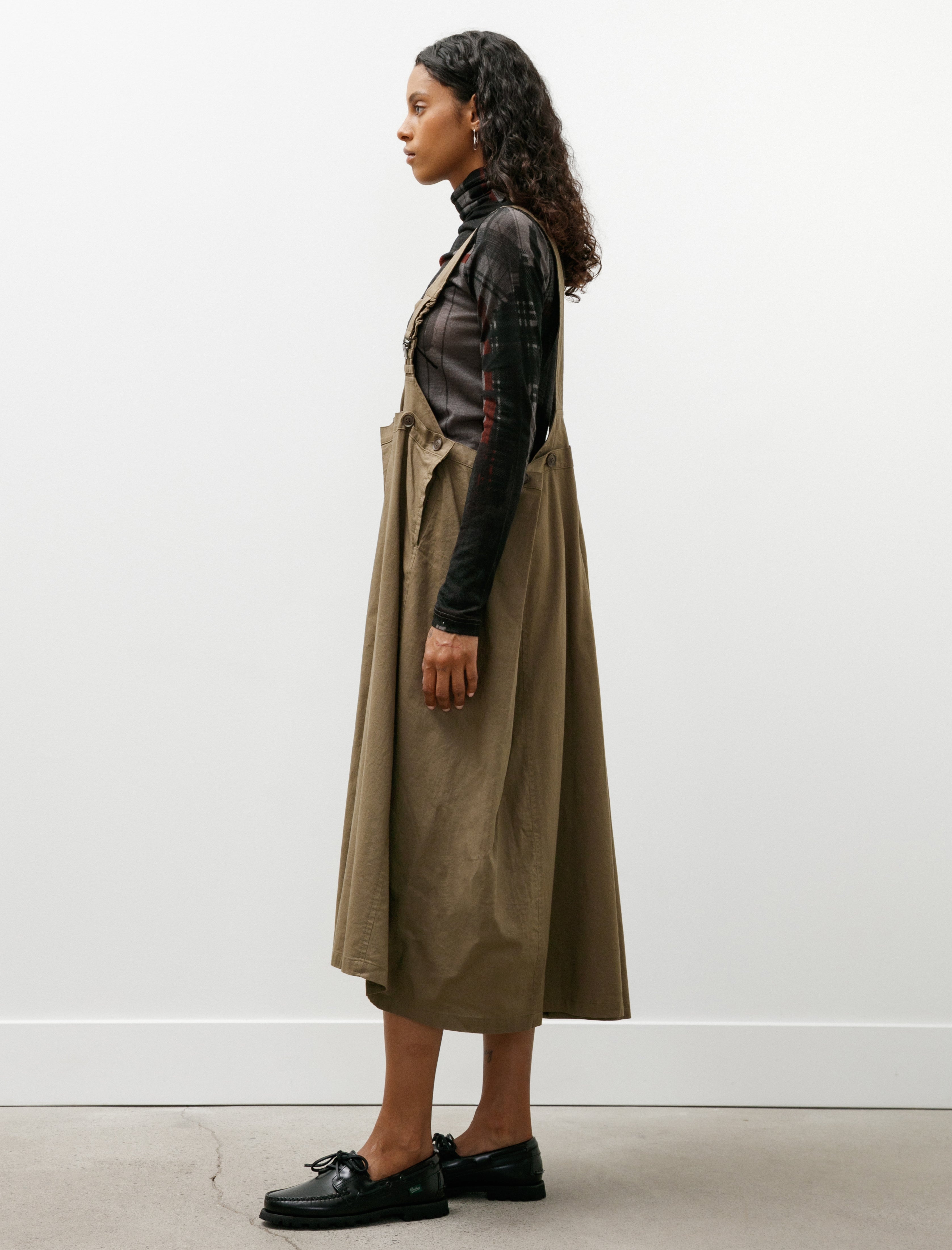 Y's by Yohji Yamamoto Suspender Dress Khaki