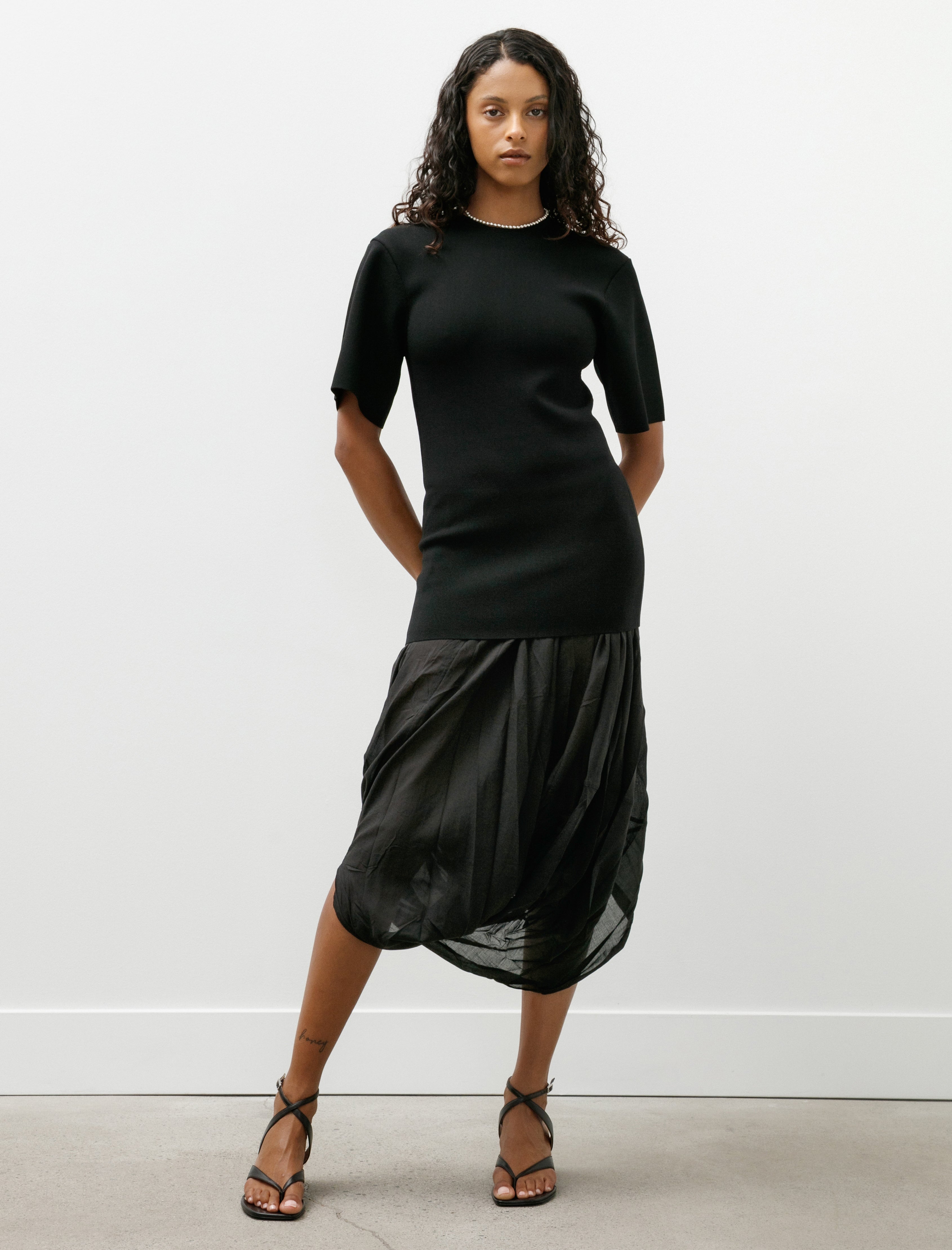 Totême Cocoon Tee Dress Black
