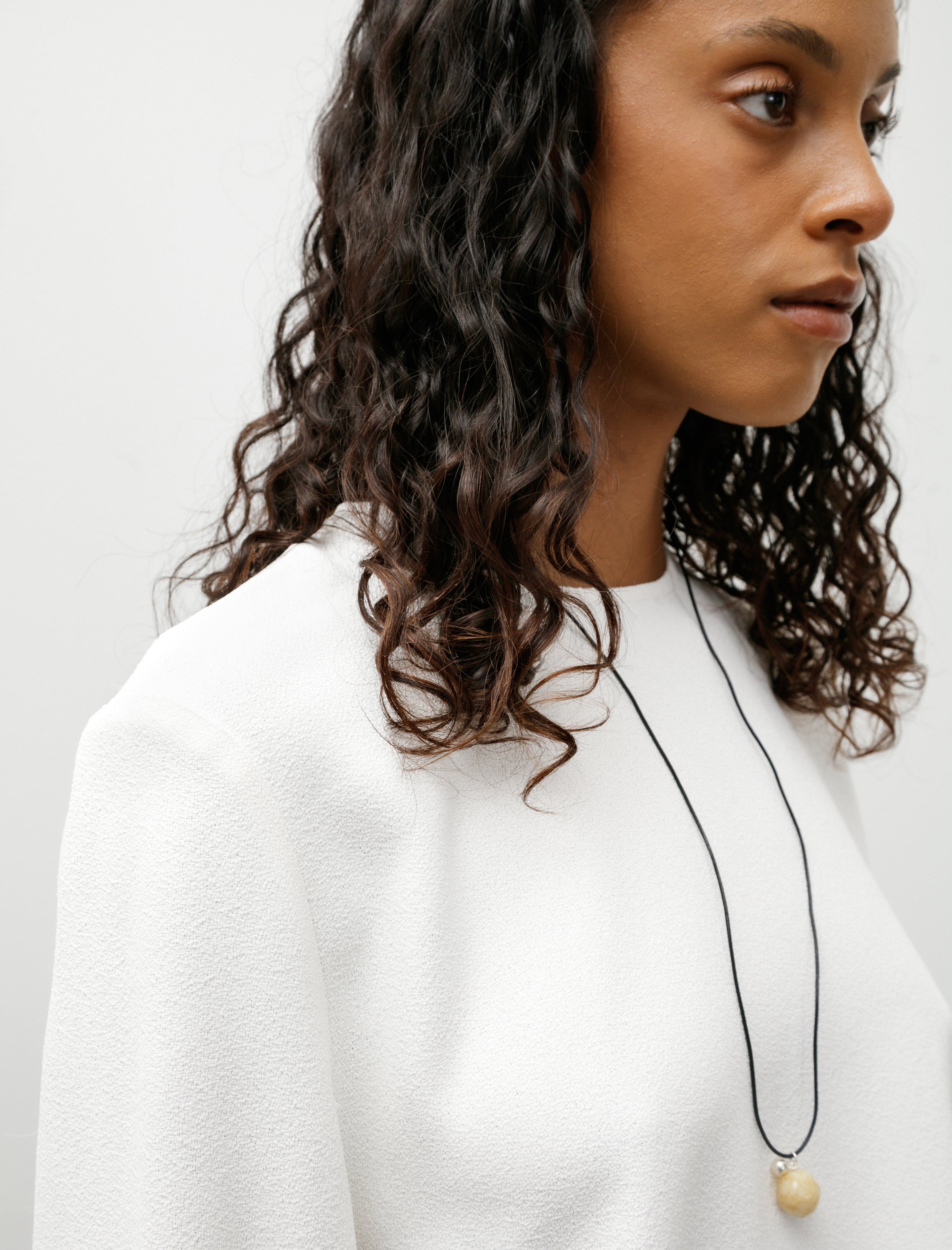 Totême Cropped Sablé Blouse Macadamia