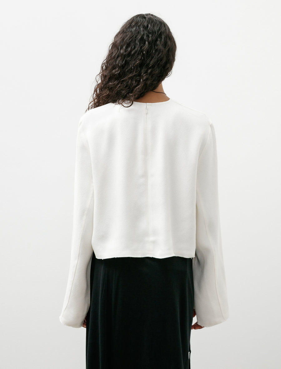 Cropped Sablé Blouse Macadamia - Image 2