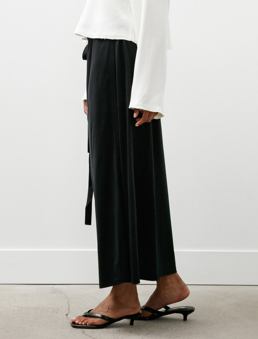 Wrap Skirt Silk Cotton Black - Image 5
