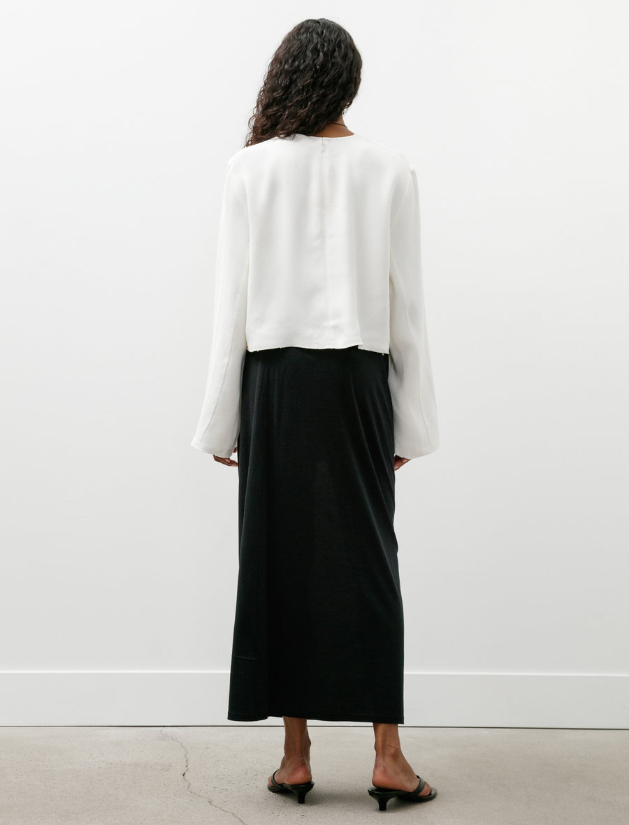 Wrap Skirt Silk Cotton Black - Image 2