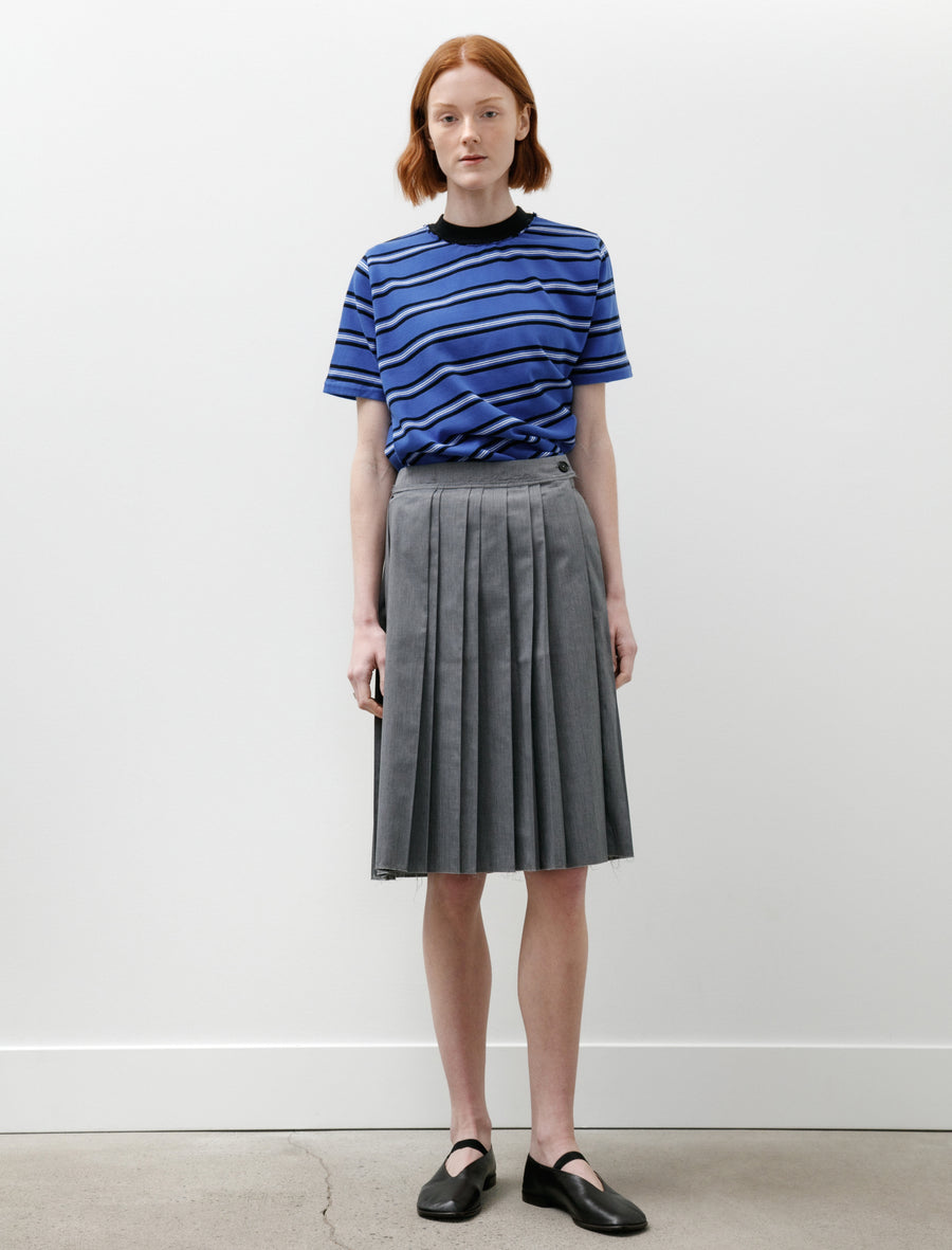 Pleats Skirt Twill Grey - Image 1