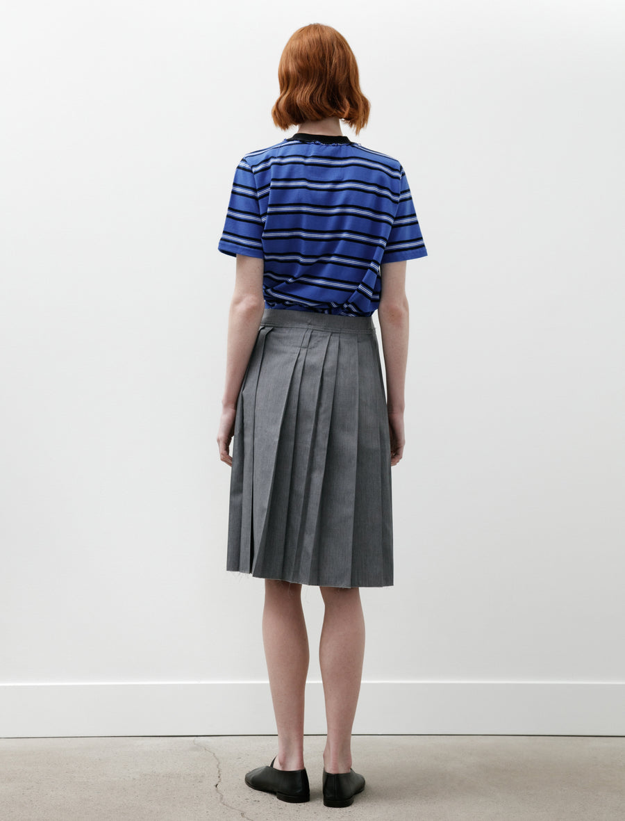 Pleats Skirt Twill Grey - Image 5