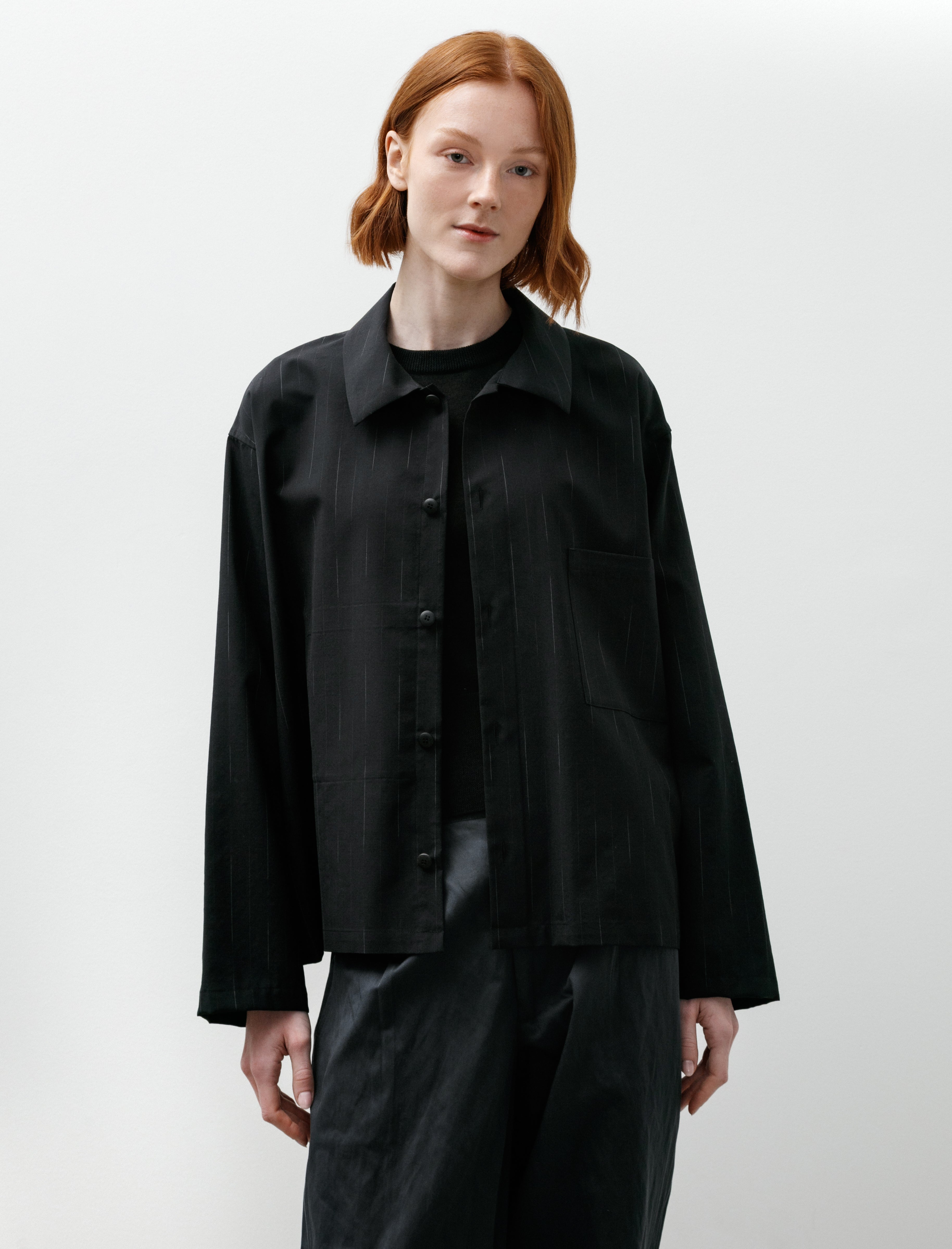 Yoko Sakamoto Work Blouse Wool Black