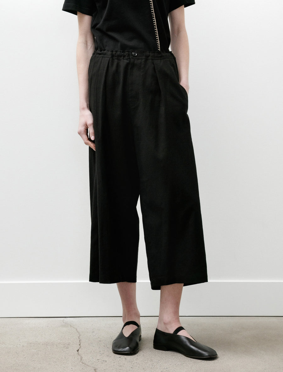 Front Tuck Wide Pants Black - Image 2
