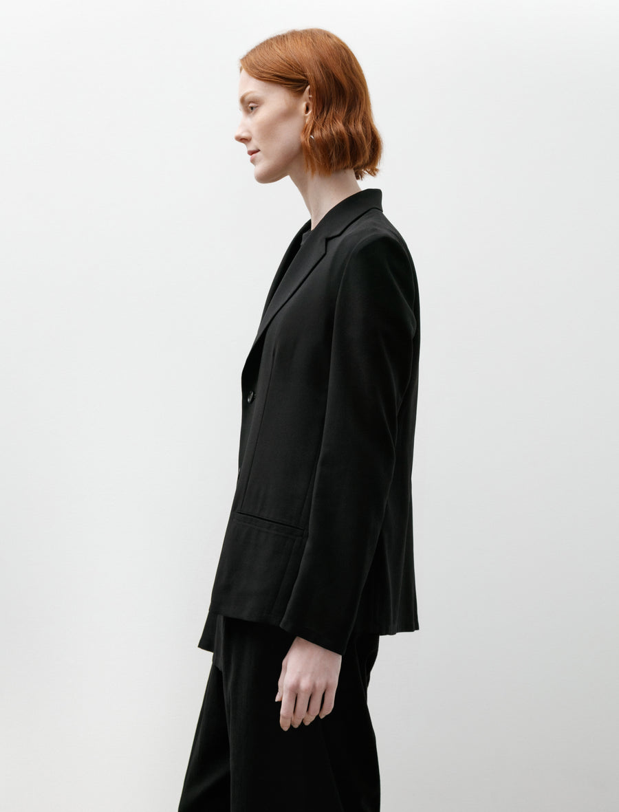 Y's by Yohji Yamamoto Double Button Asymmetrical Jacket Black