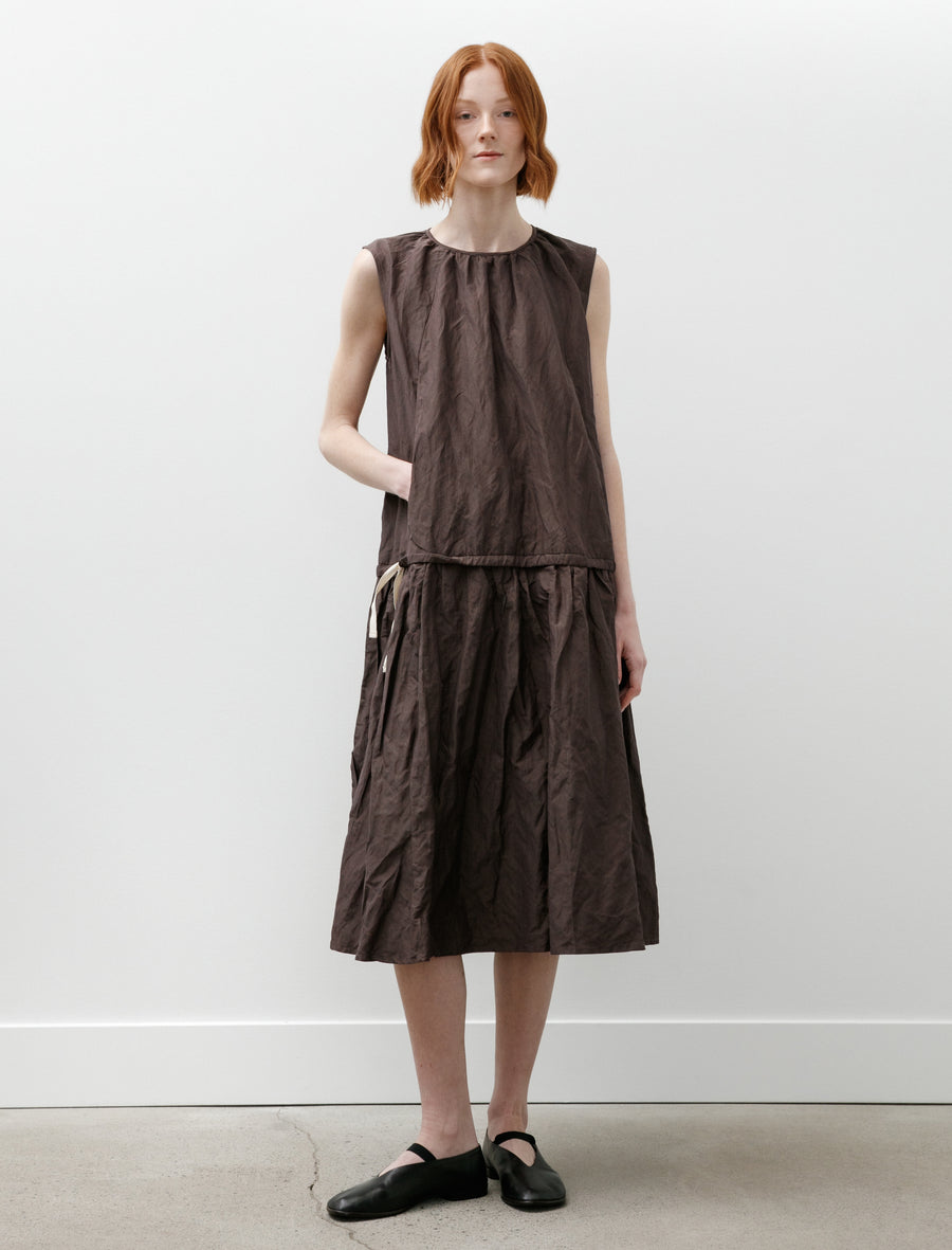 metal fabric dress Wanze Full Body Gathered Dress Cotton Nylon Metal Prune – Neighbour