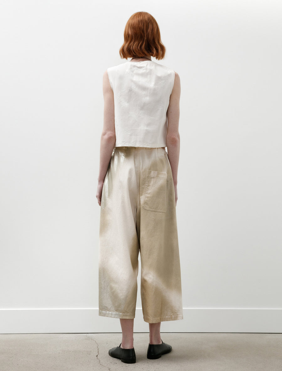 Front Tuck Wide Pants Ivory - Image 5