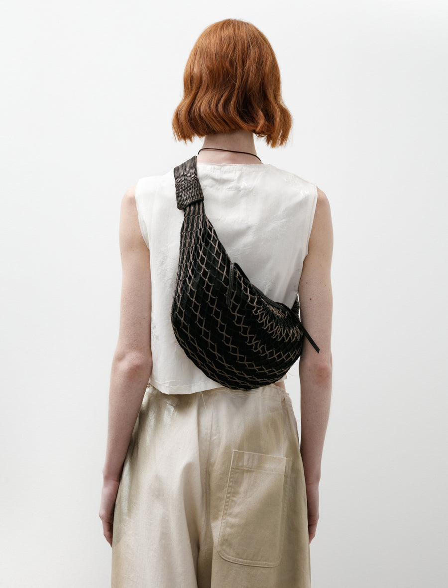 Fortune Croissant Filt Bag Chevron Marron Glacé/Black - Image 3