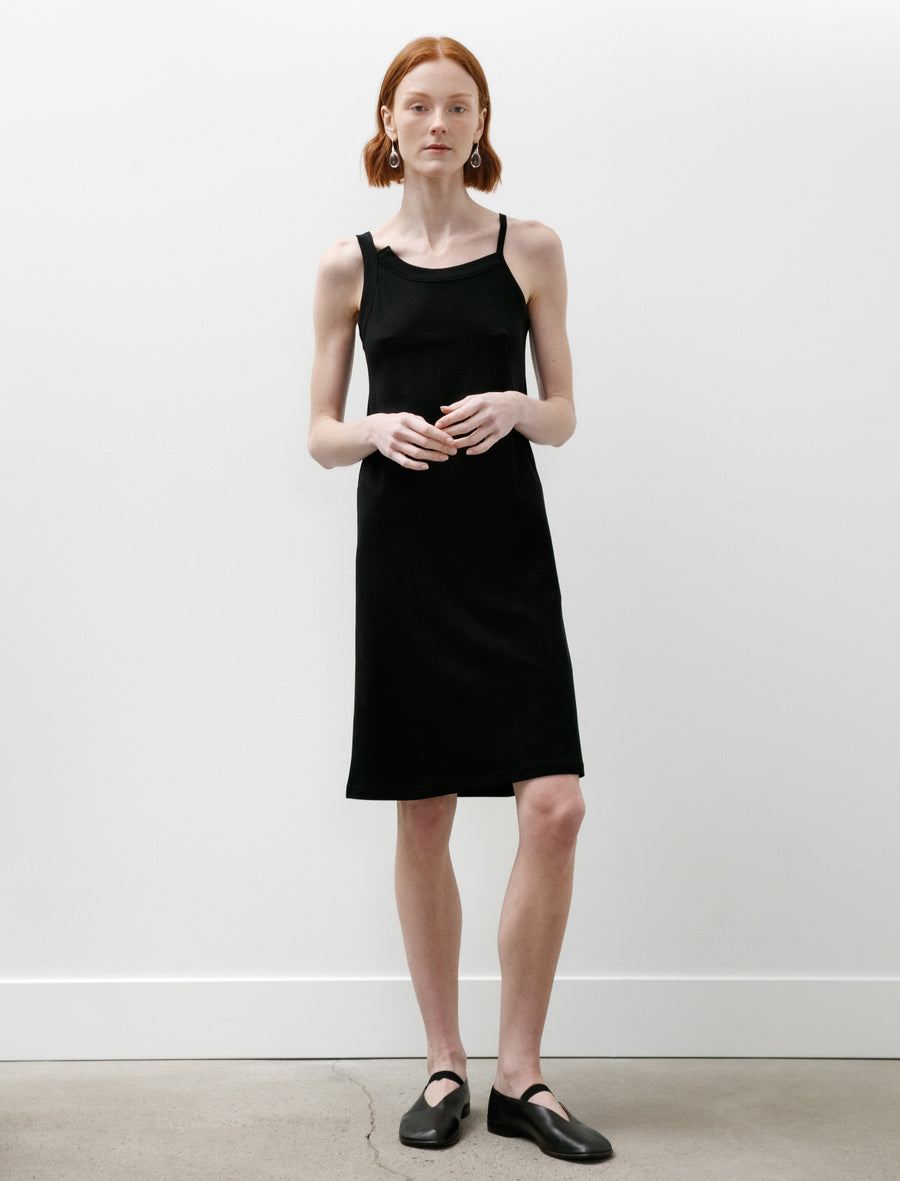 Double Strap Jersey Tank Dress Black Double Strap Jersey Tank Dress Black