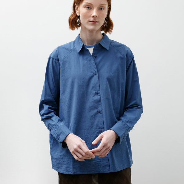 CASEY CASEY/Shirt blue シャツ　ブルー Casey Casey Drays Travail Chalk Poplin Blue – Neighbour