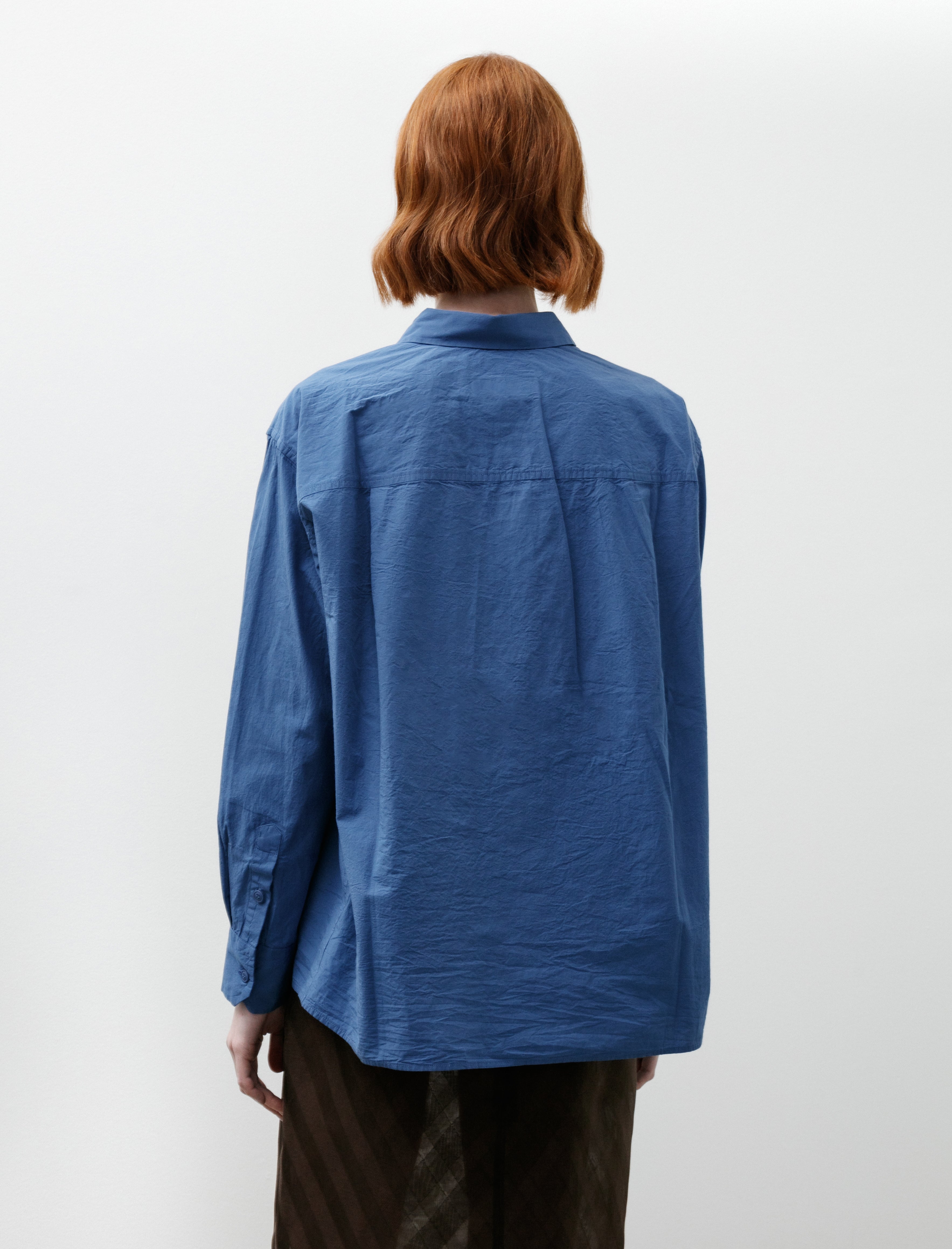 Casey Casey Drays Travail Chalk Poplin Blue