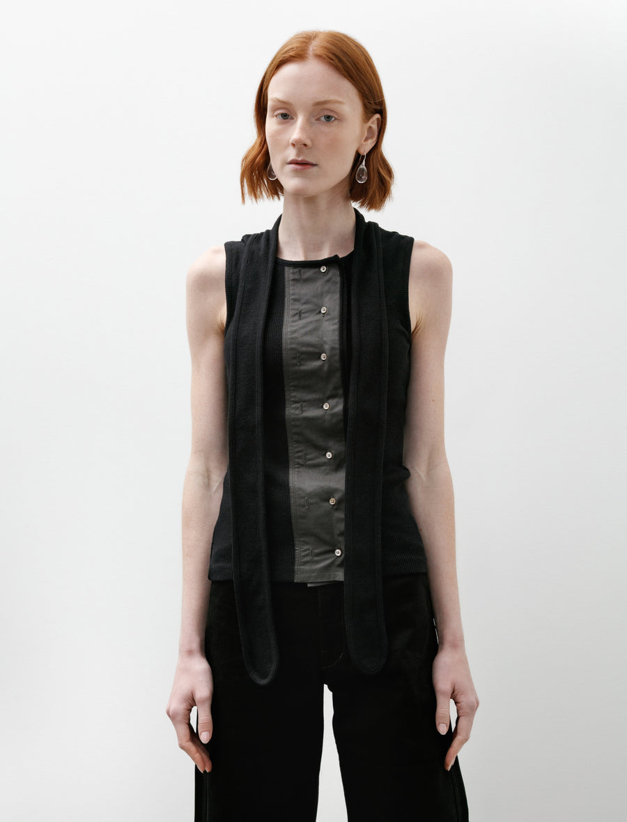 Lemaire Asymmetrical Fitted Top Black – Neighbour