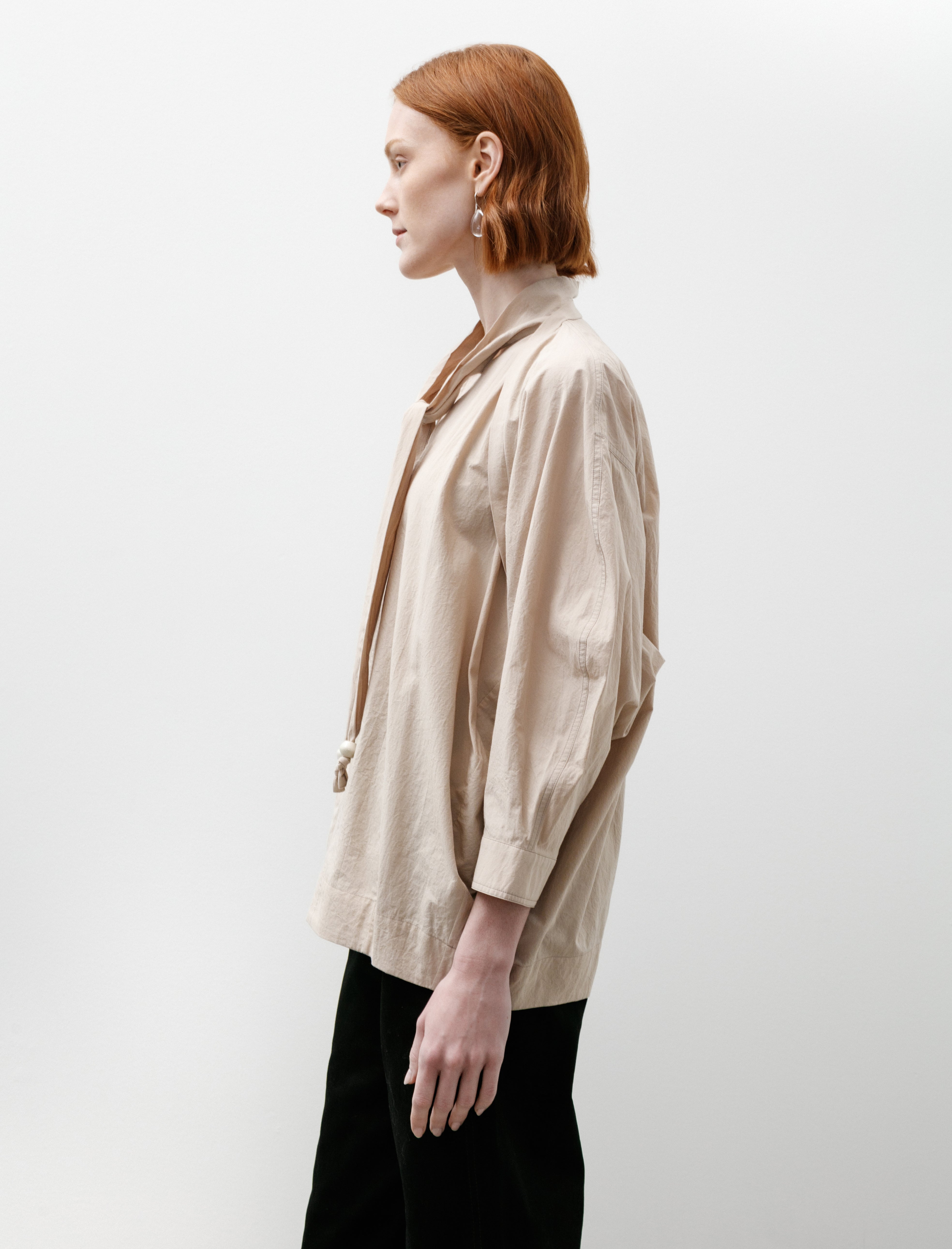 Lemaire Blouse with Scarf Greige