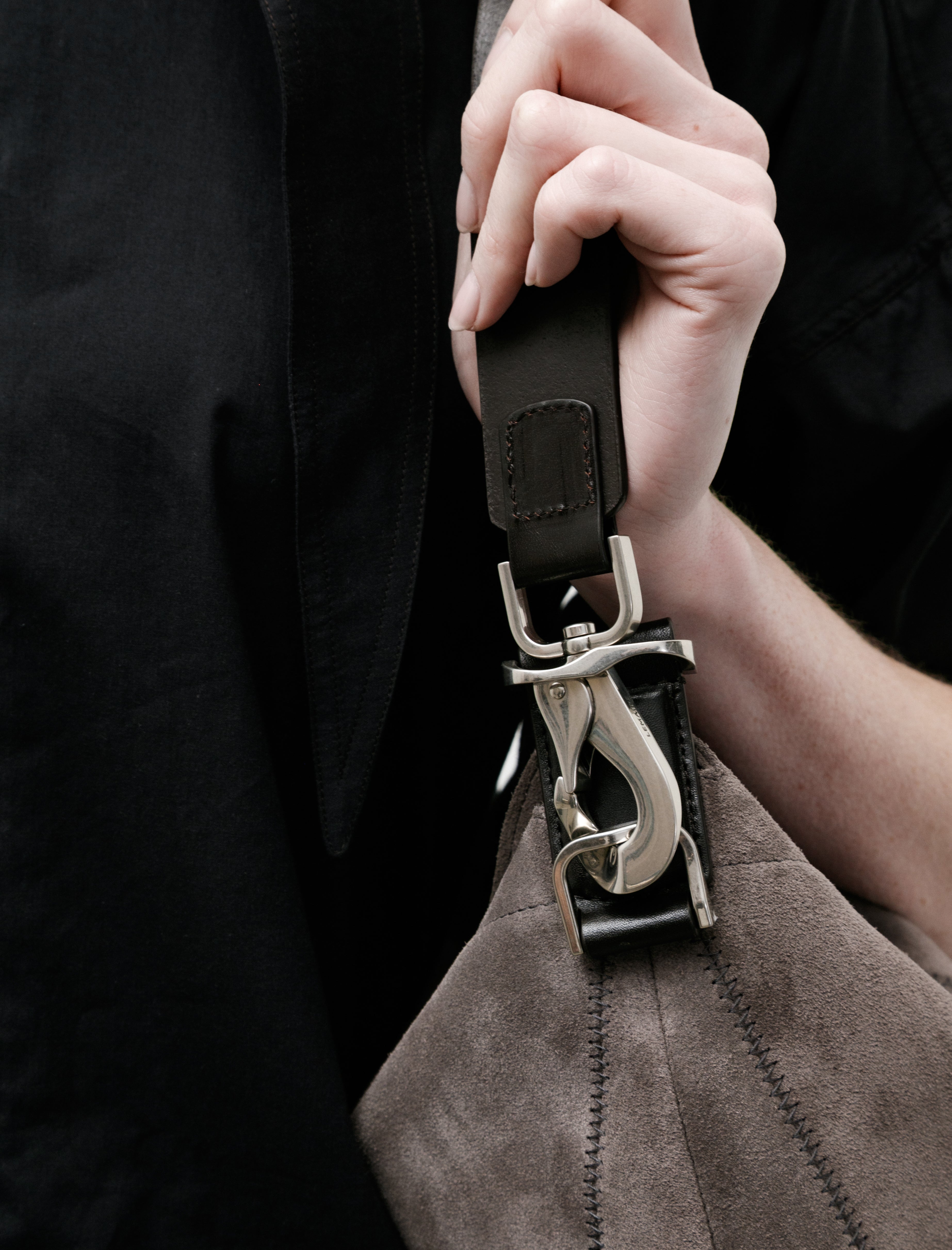 Lemaire Hobo Quiver Clip Bag Mink