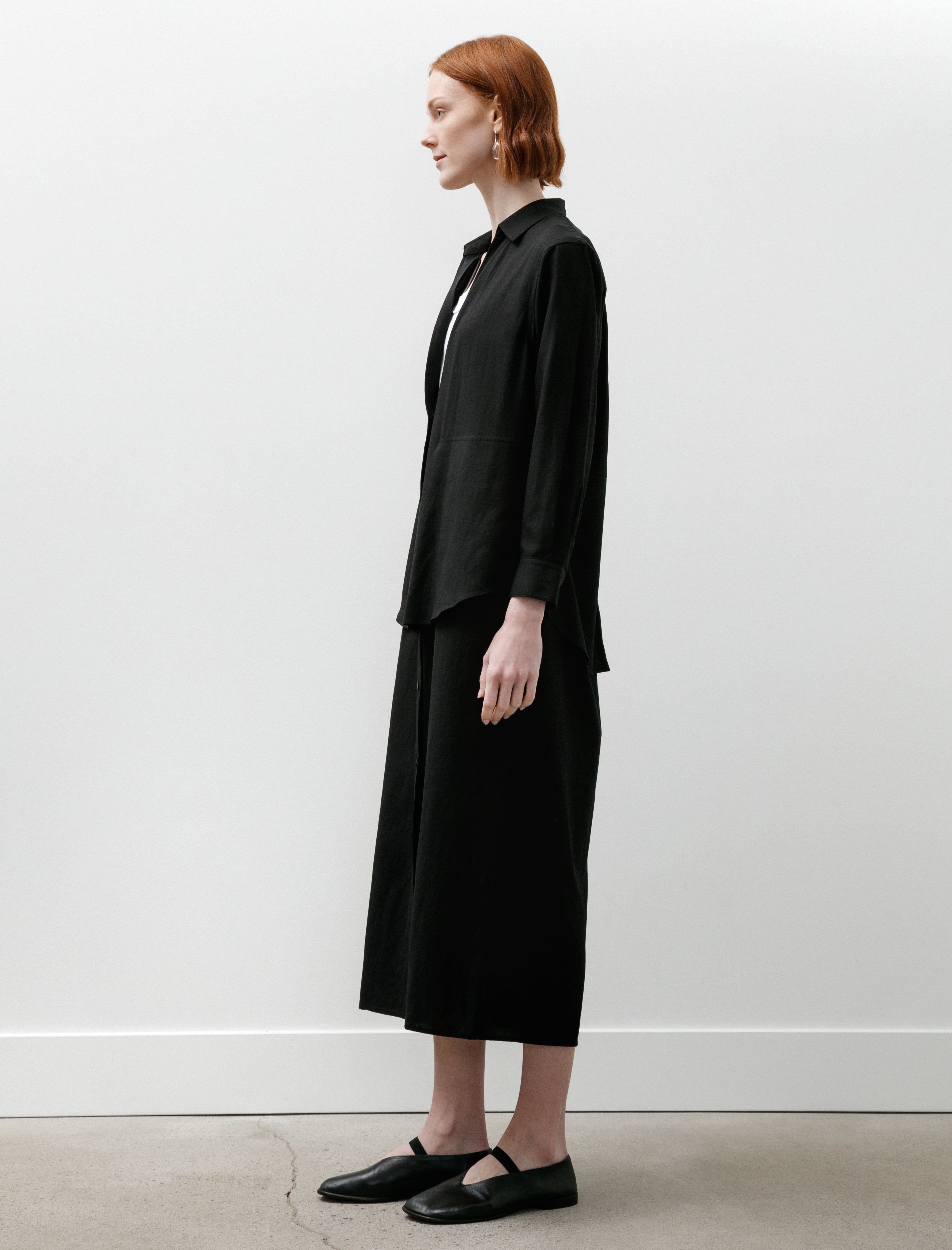 Yoko Sakamoto Two Piece Shirt Dress Black