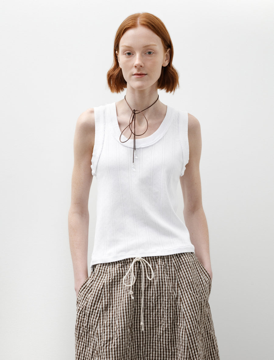 Tank Top Pointelle White - Image 1