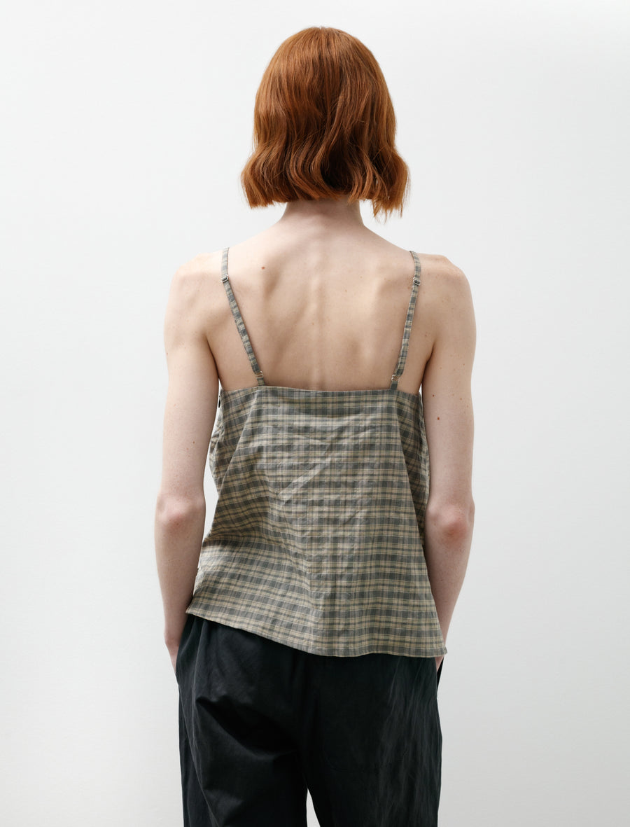 Ruffle Camisole Tank Organic Cotton Umber/Moss - Image 4