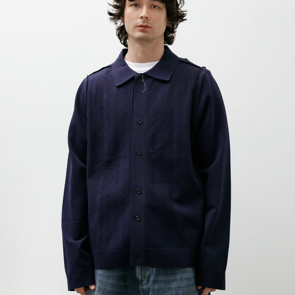 CAMIEL FORTGENS ブルゾン（その他） S 紺 【古着】【中古】【送料無料】 Camiel Fortgens Ajur Cardigan Petrol – Neighbour