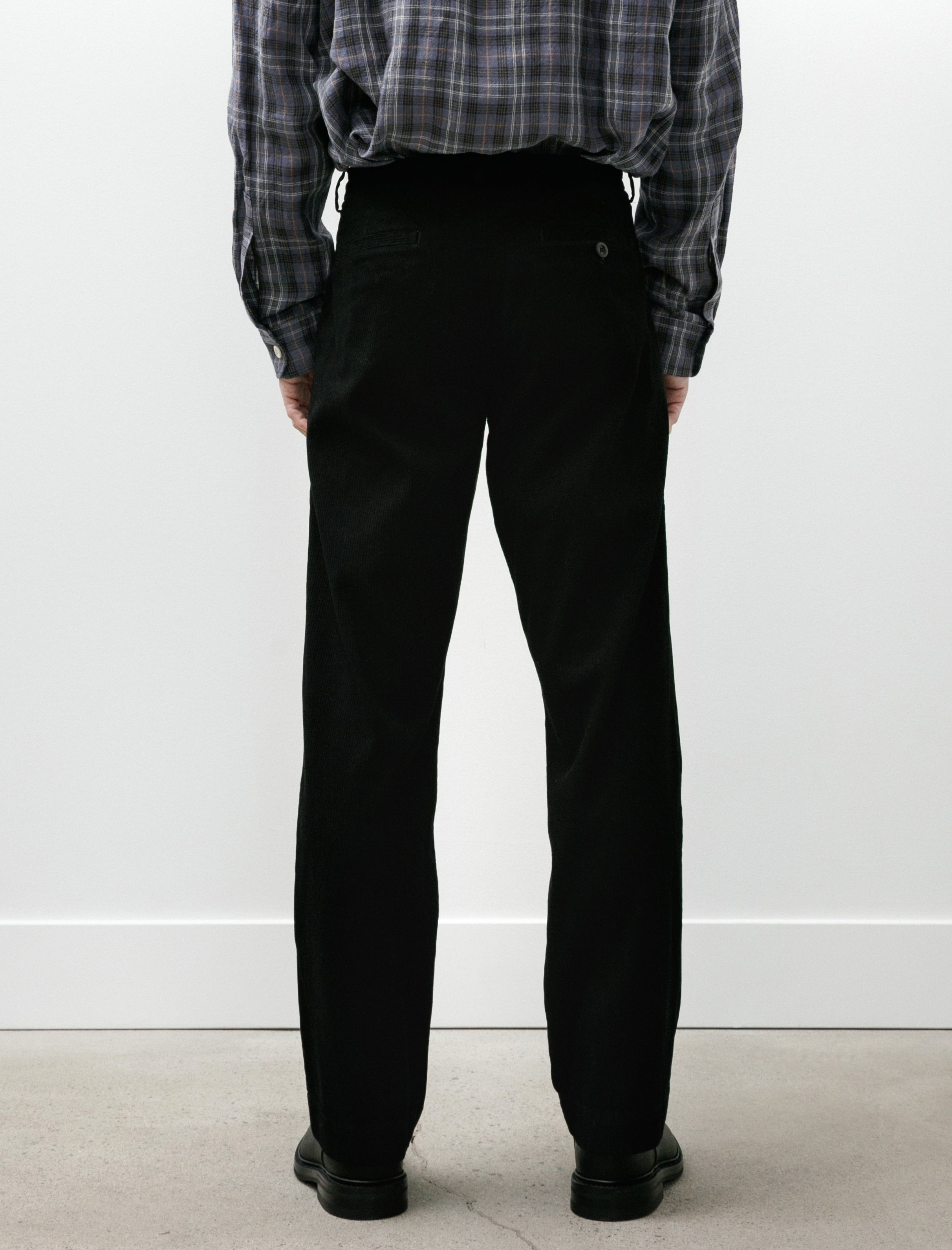Conkers Gardening Trouser Striped Cotton OD Black