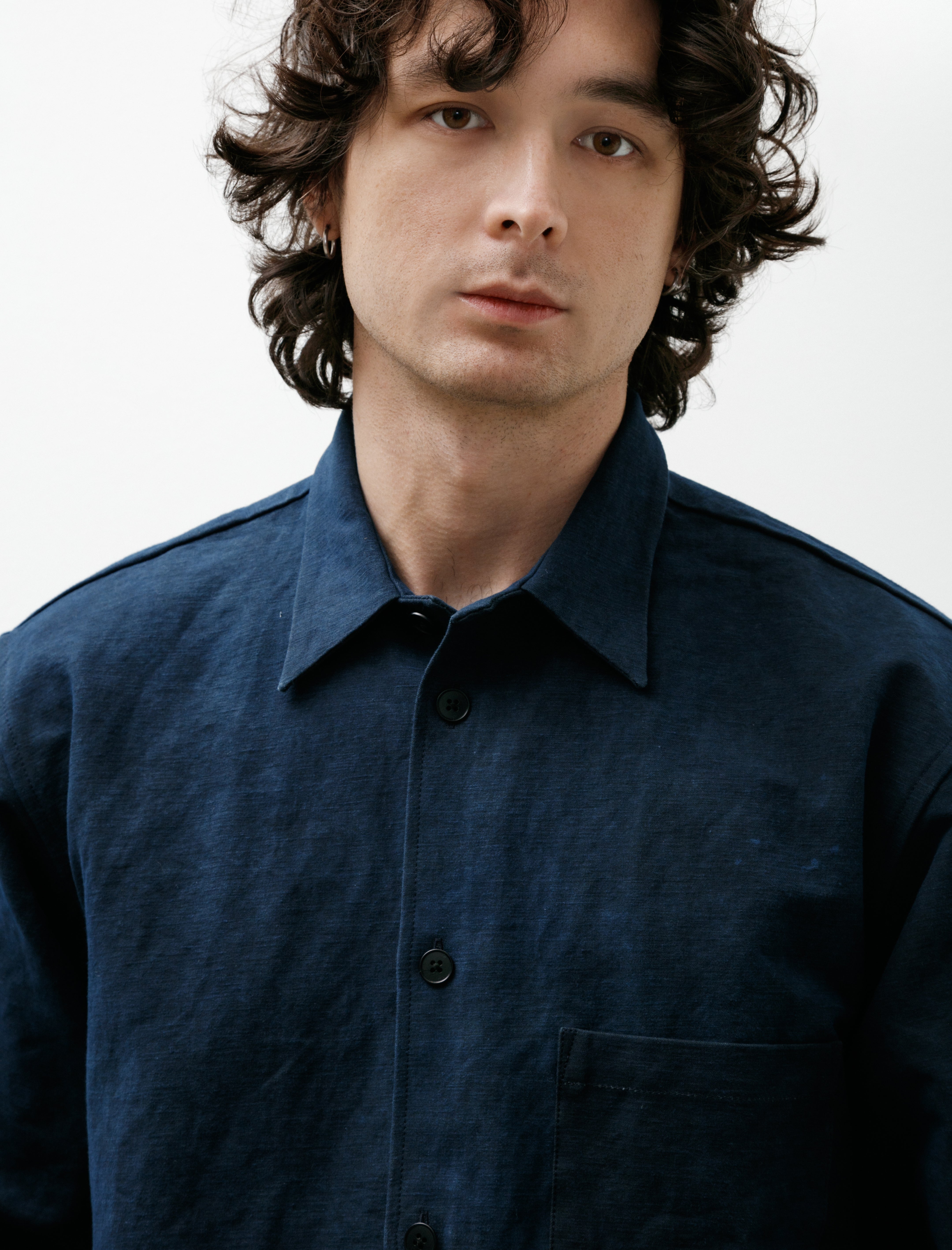 MAN-TLE R20 Shirt-8 Weather Shirt W/PKT Sumi Indigo Hemp
