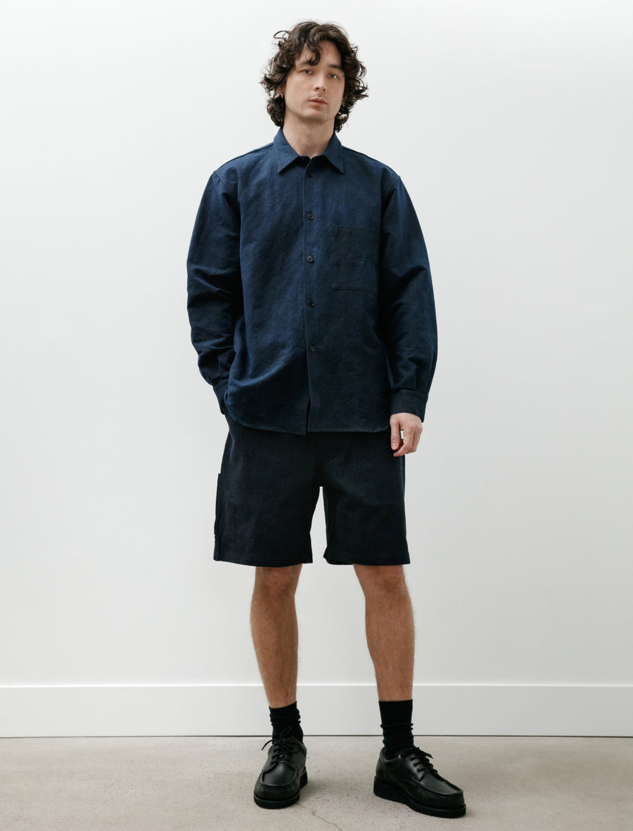 R20 Shirt-8 Weather Shirt W/PKT Sumi Indigo Hemp - Image 5