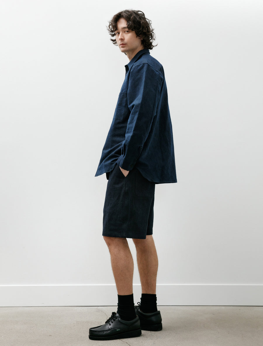 R20 Shirt-8 Weather Shirt W/PKT Sumi Indigo Hemp - Image 6