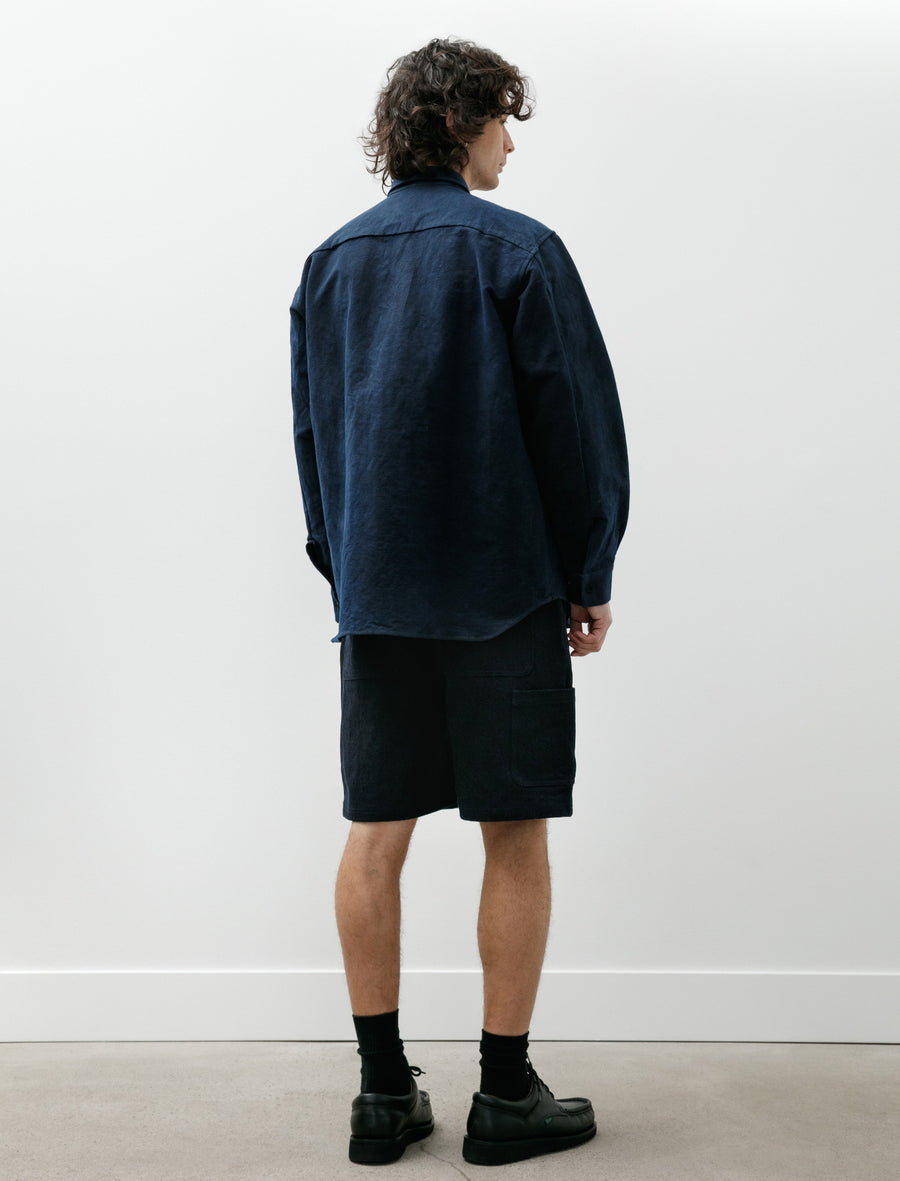 R20 Shirt-8 Weather Shirt W/PKT Sumi Indigo Hemp - Image 7