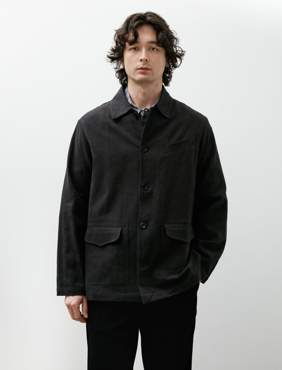 Field Shirt Ramie Charcoal - Image 4