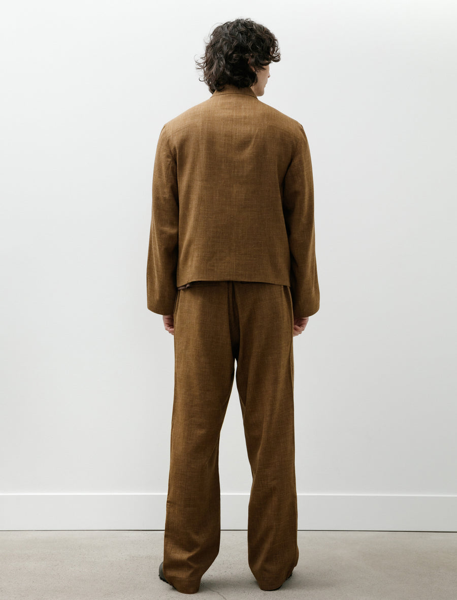 No.288 Summer Wool Drawstring Trousers Camel - Image 2