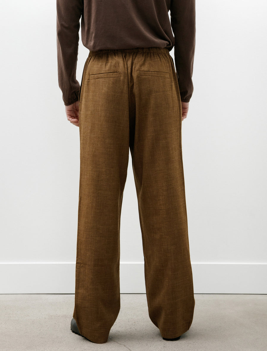 No.288 Summer Wool Drawstring Trousers Camel - Image 5