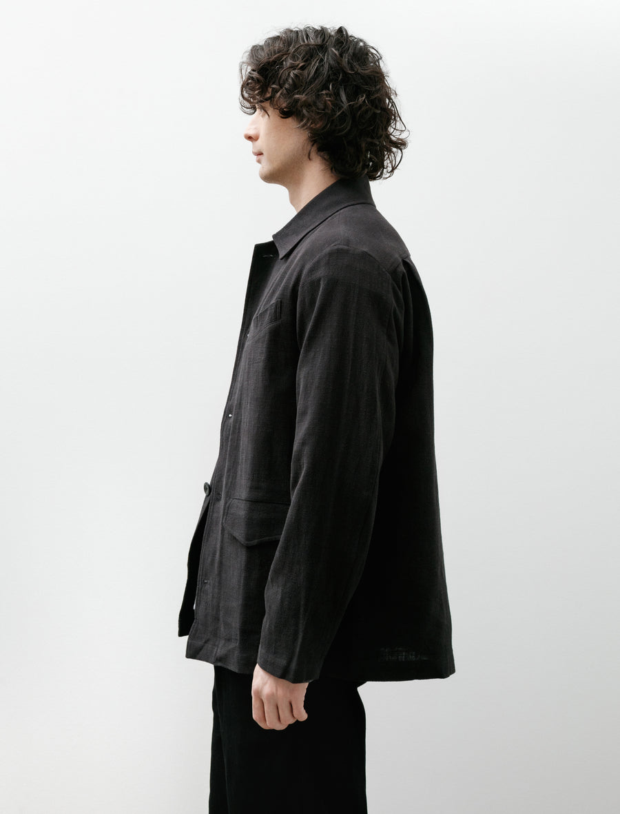 Field Shirt Ramie Charcoal - Image 3