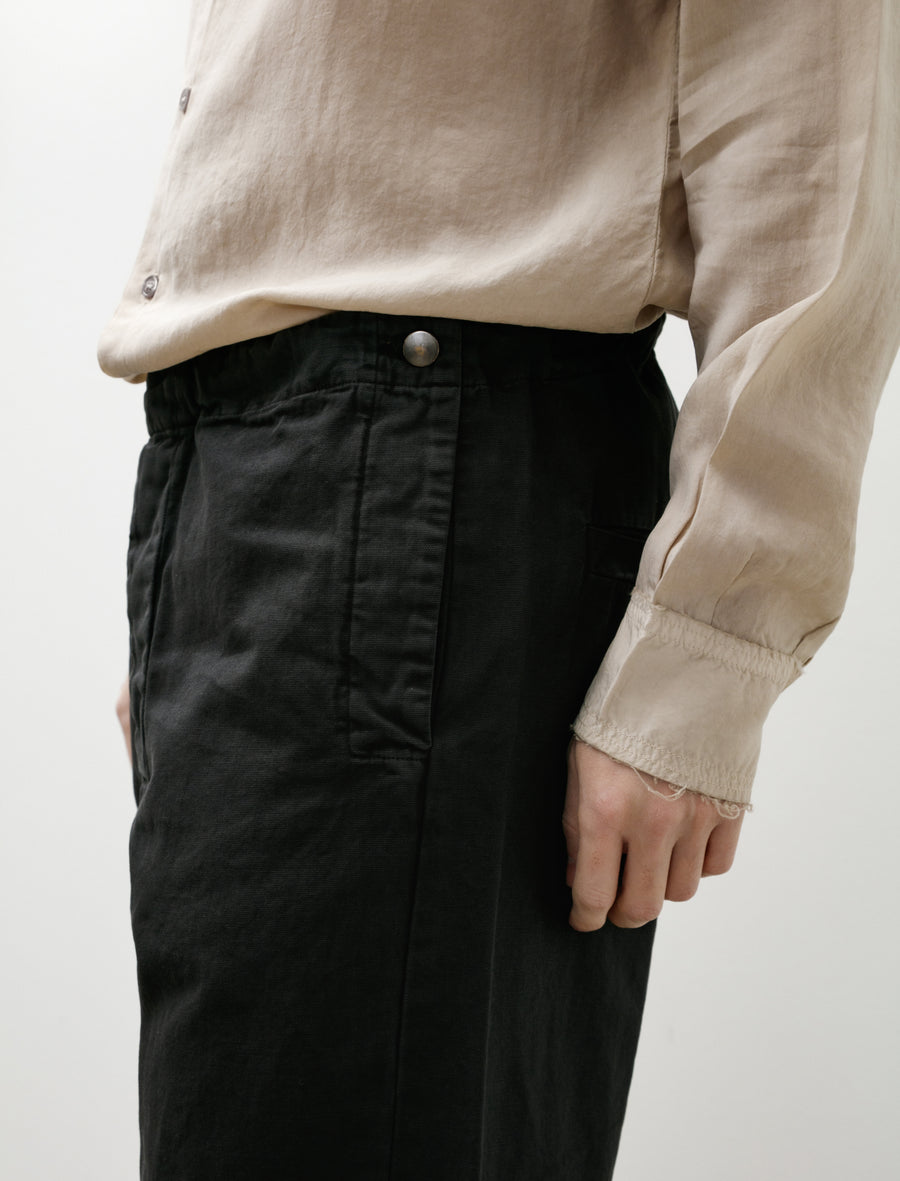No.329 Thin Canvas Adjustable Trousers Black - Image 7