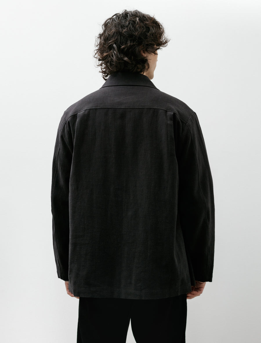 Field Shirt Ramie Charcoal - Image 2