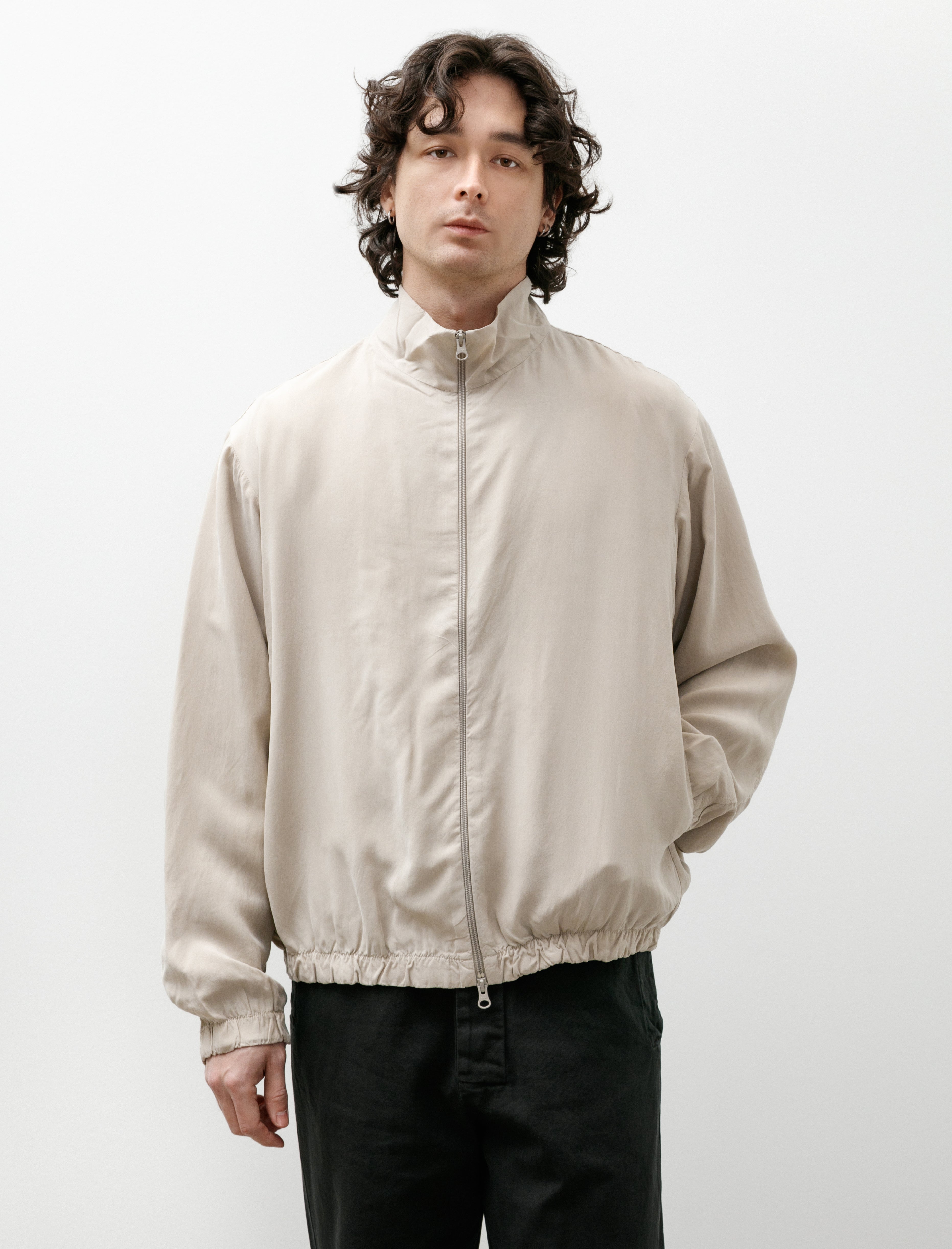 Gabriela Coll No.261 Cupro Doubled Zipper Jacket Stone – Neighbour Gabriela Coll No.261 Cupro Doubled Zipper Jacket Stone – Neighbour