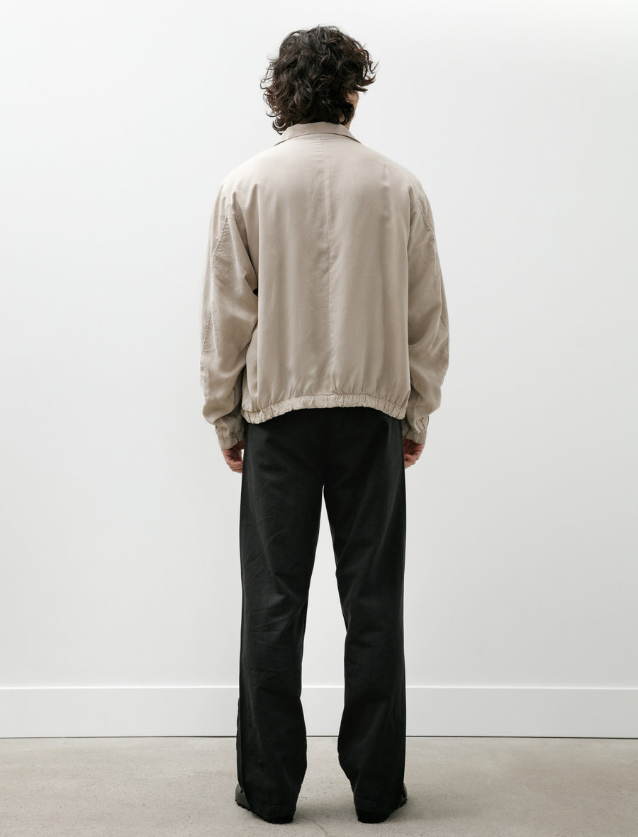 No.261 Cupro Doubled Zipper Jacket Stone - Image 9