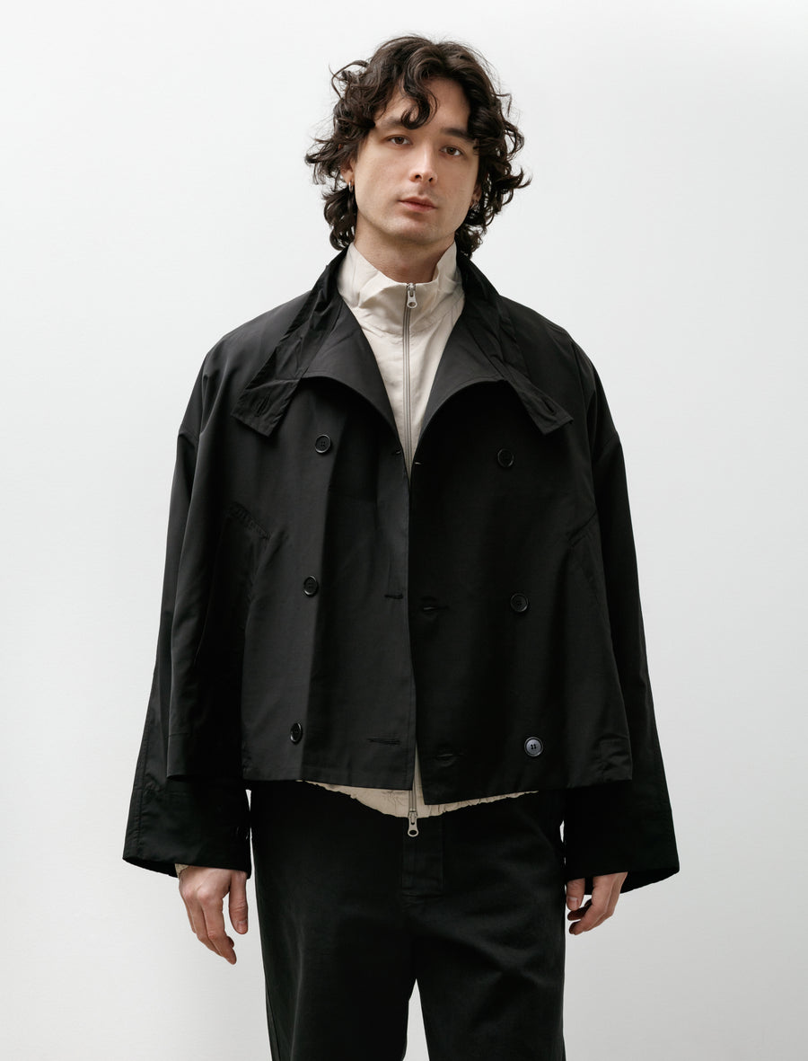 No.286 Rainsystem Wool Cropped Jacket Black - Image 4