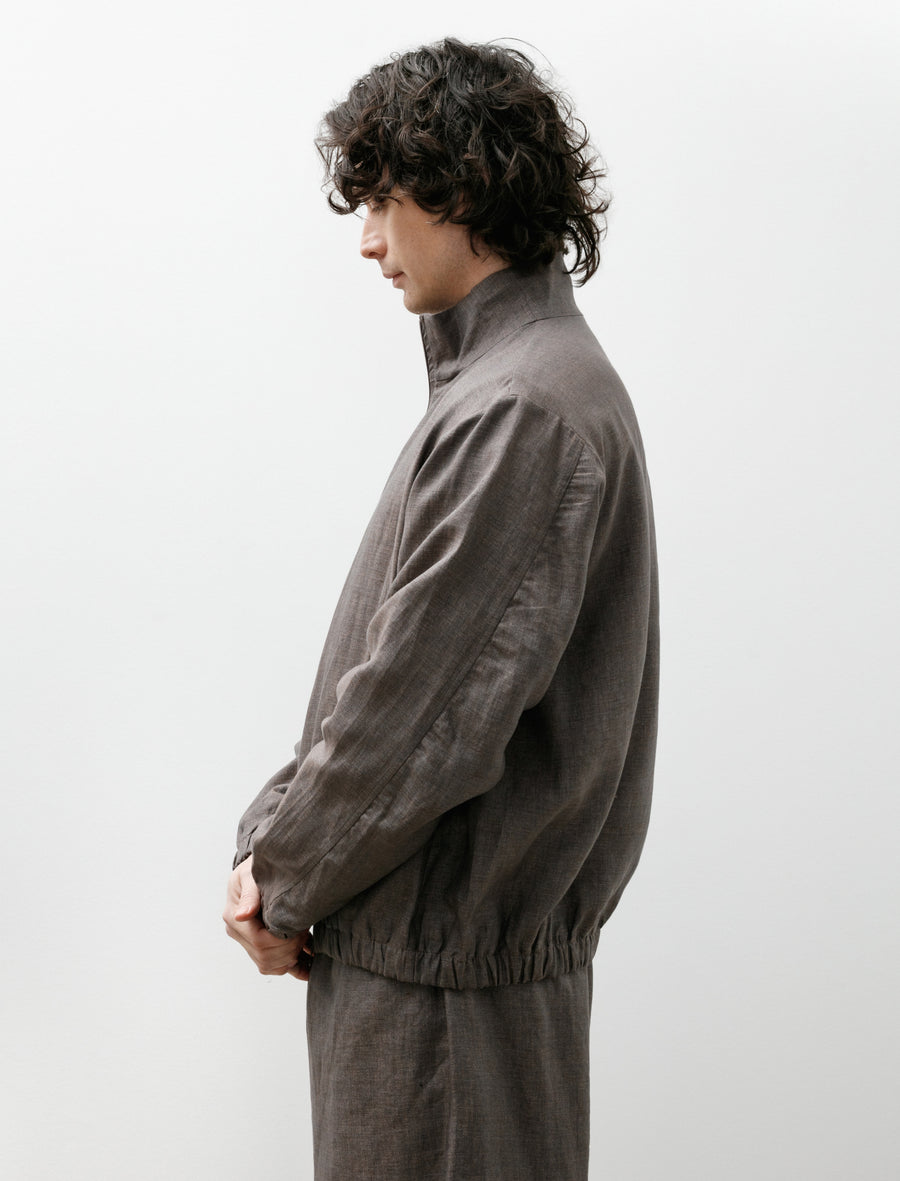 Gabriela Coll No.261 Linen Zipper Jacket Brown – Neighbour