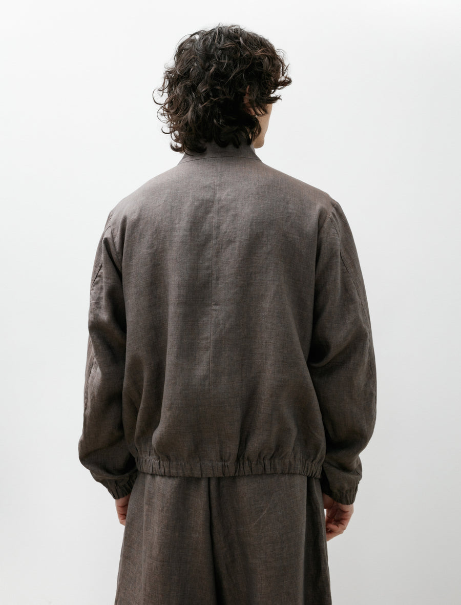 Gabriela Coll No.261 Linen Zipper Jacket Brown – Neighbour