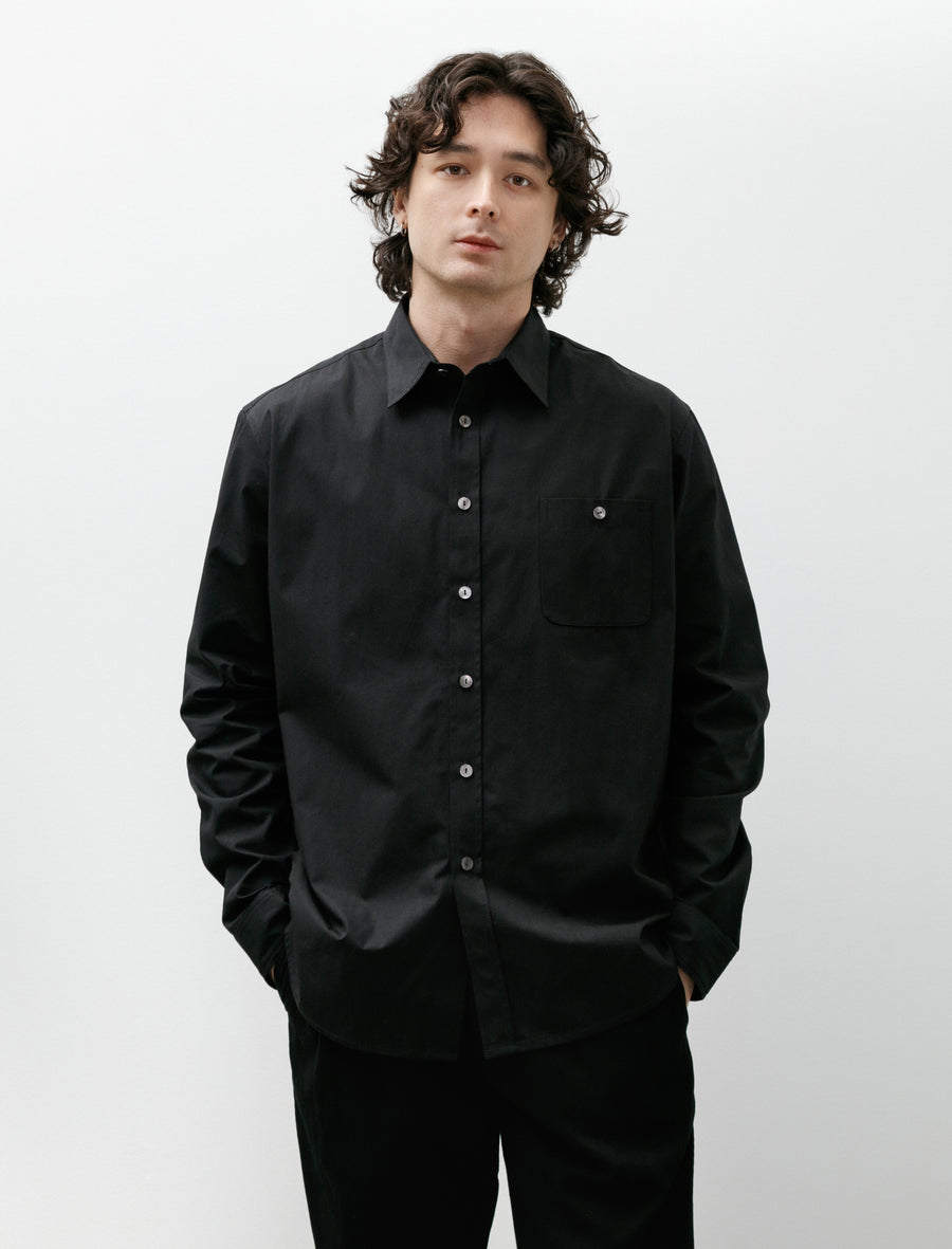 Sunday Shirt Cotton Poplin Black - Image 1
